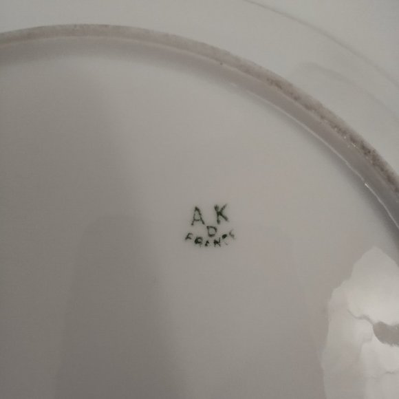 ADK Limoges France Plate Purple Pansies Signed NL Smith - Picture 4 of 5